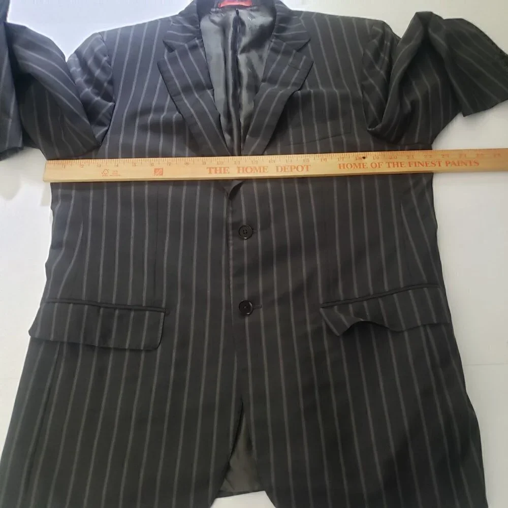 Isaia Napoli Striped Wool Mohair Blazer Double Vented Sport Coat Jacket Mens 54